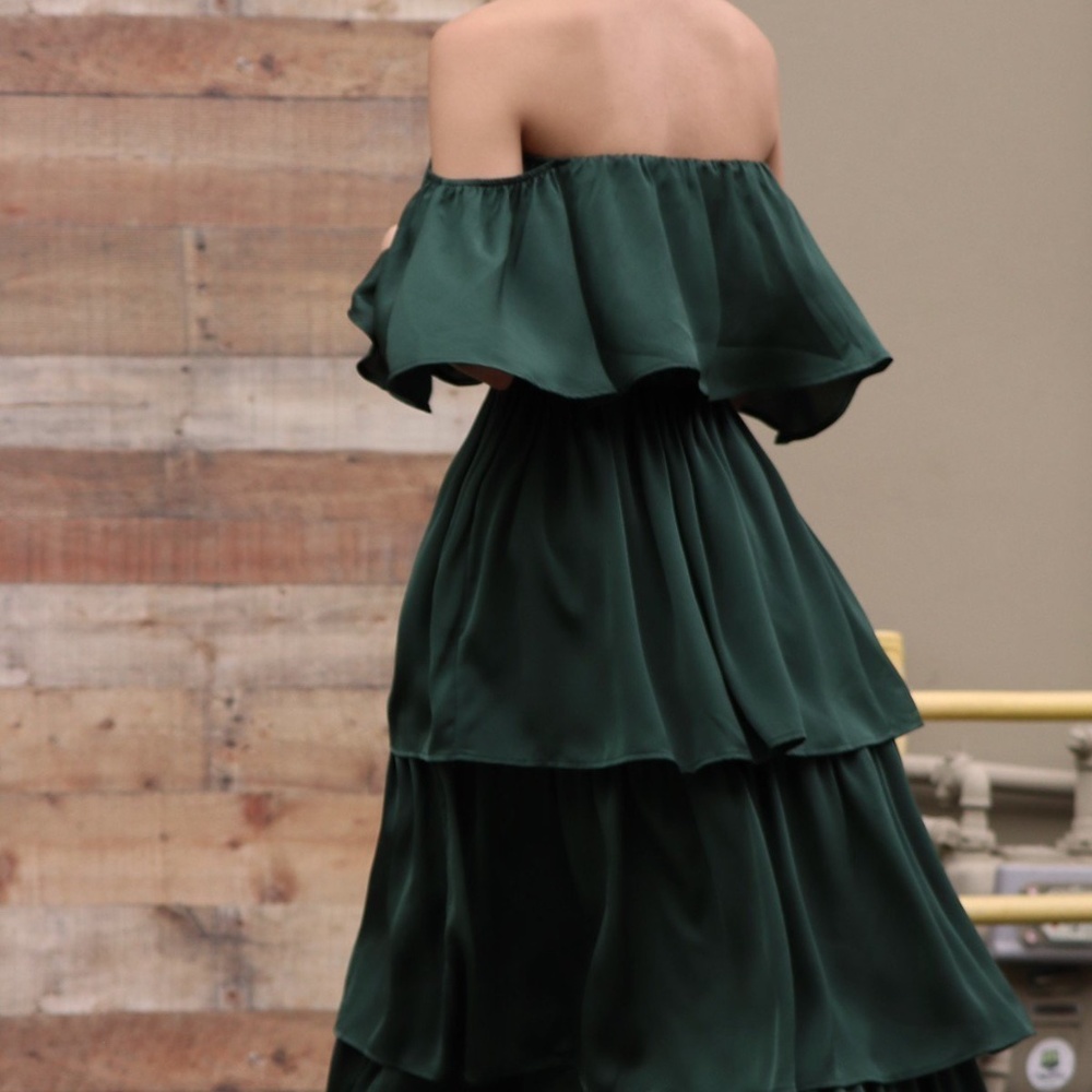 off the shoulder ruffle maxi dress - Picture 2 of 6